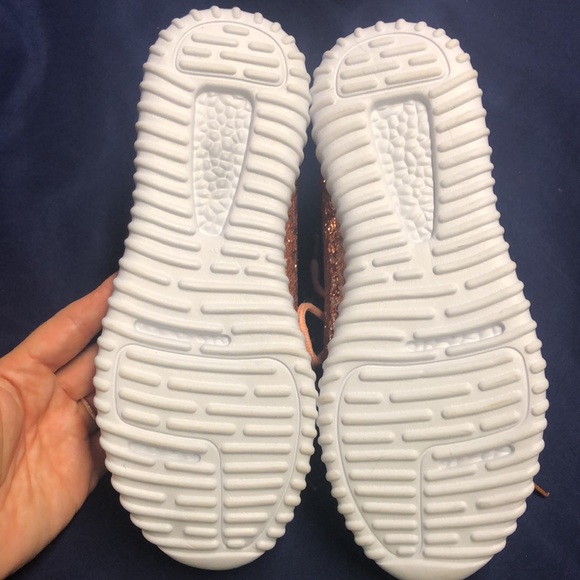 NWOT Peach glitter tennies - Picture 3 of 4